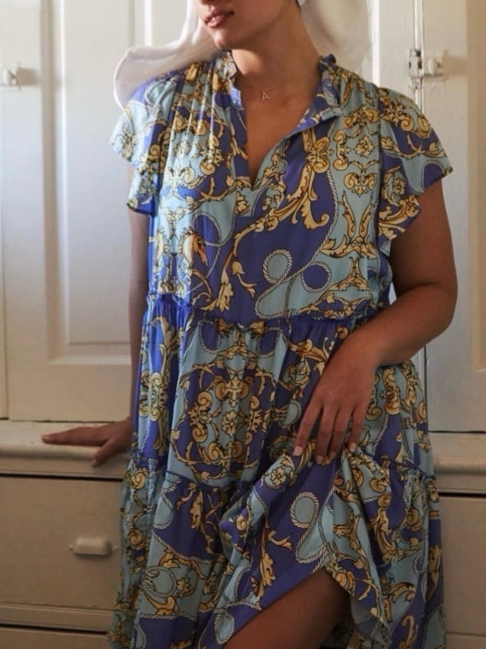 Anthropologie Penrose Tiered Tunic Dress